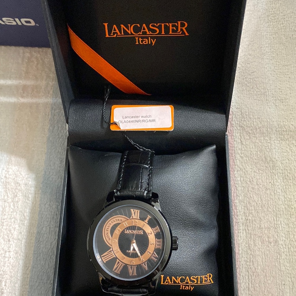 NWT Lancaster Mens Watch- No Battery Needed